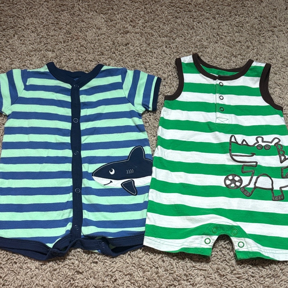 Pair of rompers- size 6 months